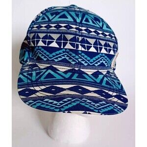 Hollister Hat Unisex Blue Tribal Snapback Adjustable Cap One Size Men's  Women